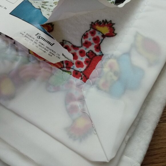 Vintage Baby Blanket White "Mini Bear" by Bunny Esmond NEW IN PACKAGE 36"x50" - Picture 12 of 16